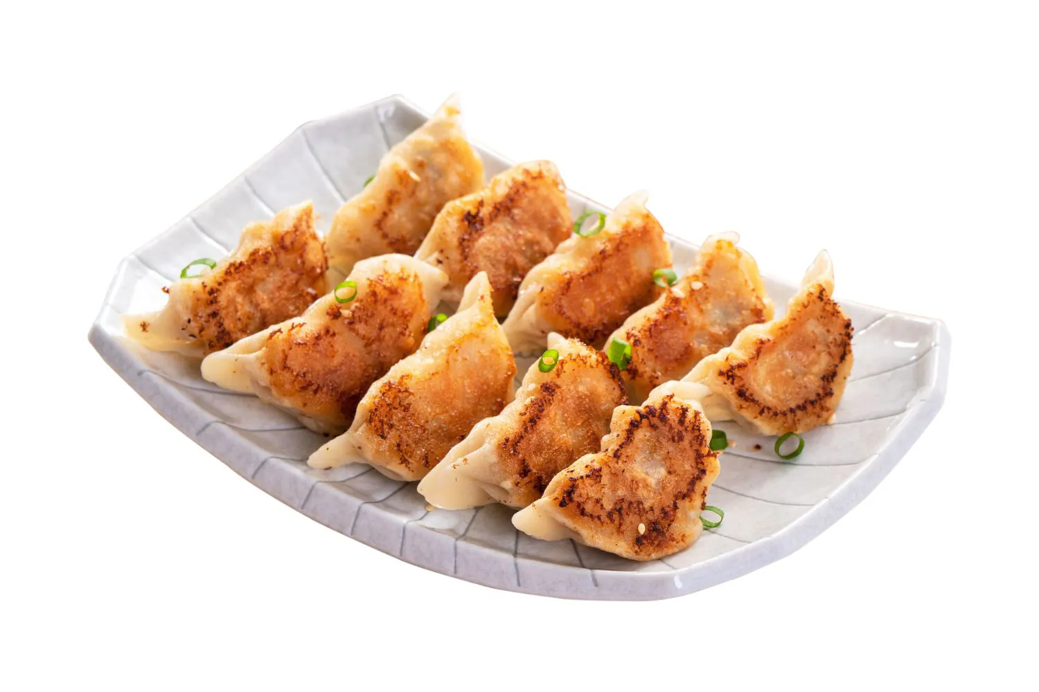 SuperFoody-Asian-Market-Fast-Food-Spot-Pan-Fried-Dumplings-Arlington Crispy pan-fried pork dumplings with savory filling at SuperFoody Asian Market, a Fast-Food Spot in Arlington